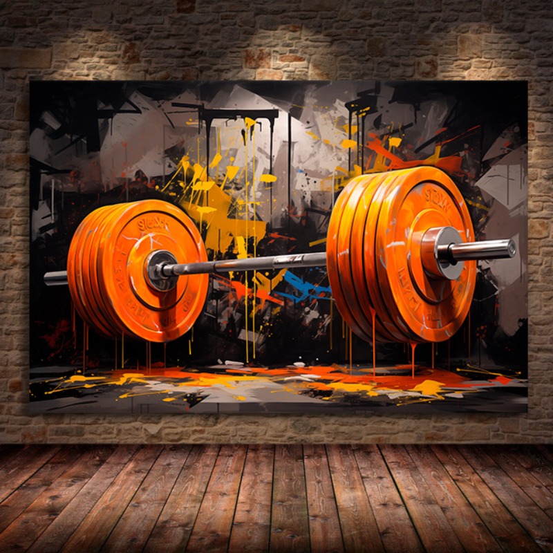 그래피티 바벨 캔버스 페인팅 프린트, 스포츠 동기, 벽 - Sports Equipment Poster 리뷰 및 가격